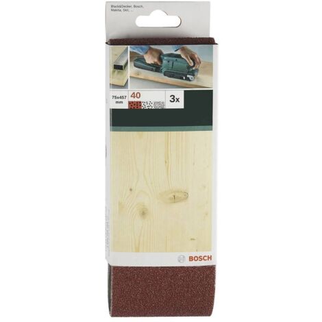 Bande de poncage Bosch Outillages 2609256218 Grain 80 (L x l) 533 mm x 75 mm 3 pc(s) V783231 (1/3)