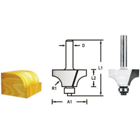 FRAISE 1/4 ROND+RLT Q6 D20,3 MAKITA D-48452 (1/2)