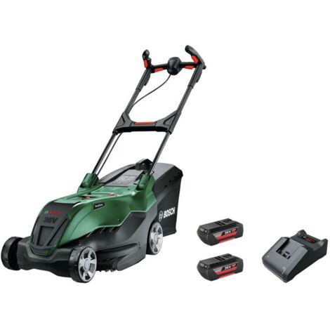 Bosch – Tondeuse à batterie 36V avec 2 batteries 2.0Ah et chargeur – Largeur de coupe 40 cm – Moteur sans charbon – Technologie Syneon - 36V-40-650