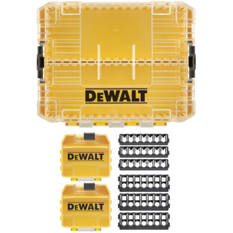 Dewalt – Coffret moyen TOUGHCASE™ avec boîtes de déversement et supports pour embouts de vissage 25mm et 57mm – DT70803QZ (1/4)