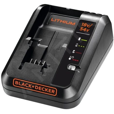 Black & Decker – Chargeur pour électroportatif – BDC2AQW – 18V et 54V – 2 A – Charge rapide pour batteries lithium-ion – Indicateur LED
