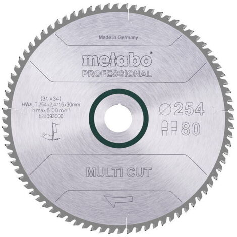 Leman – Lame de scie circulaire 254mm – 80 dents FZ/TZ pour bois dur et matériaux exigeants – Largeur de coupe 2.4mm – Perçage 30mm - D254xB2 (1/5)