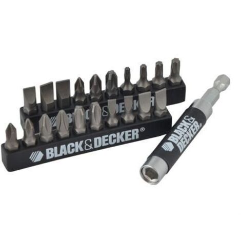 Jeu de 20 tournevis avec adaptateur magnétique - Noir+Decker A7074-XJ (1/5)