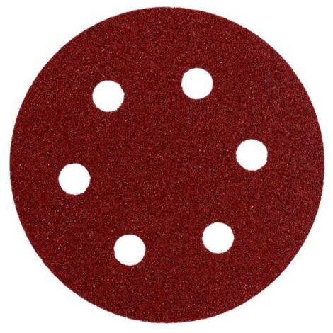 25 feuilles abrasives auto-agrippantes, 80 mm, P 120, bois+métal, pour ponceuse excentrique, corindon brun metabo 25 pièces (1/2)