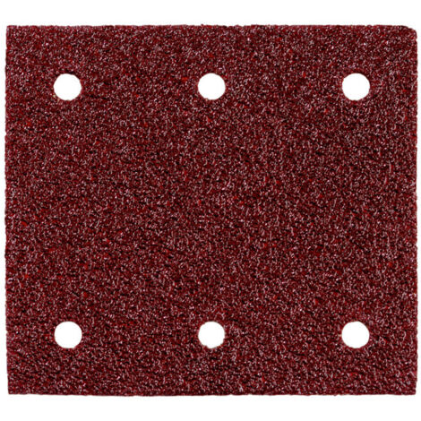 10 feuilles abrasives auto-agrippantes 115 x 103 mm, P 80, série « professional », pour bois et métal, pour ponceuse vibrante metabo 10 pièces (1/2)