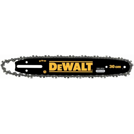 Guide-chaîne pour tronçonneuse 30 cm – Chaîne demi-gouges 3/8 PO – Compatible avec tronçonneuses DEWALT – DT20665QZ (1/4)