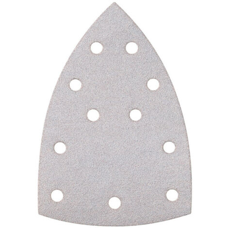 10 feuilles abrasives auto-agrippantes 100 x 150 mm, P 100, série « professional », pour peinture, vernis, mastic, en 2 parties, perforées, ponceuses multifonctions metabo 10 pièces (1/2)