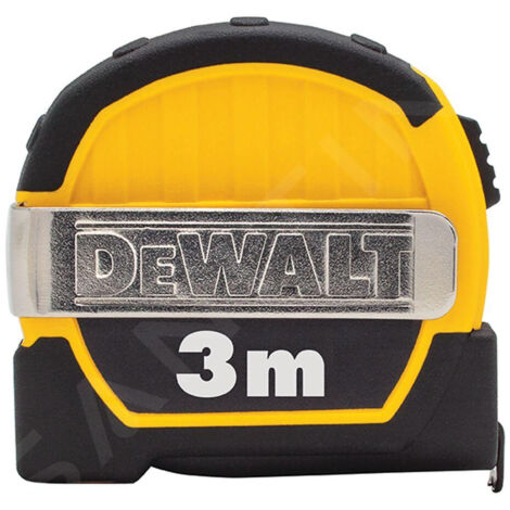 Dewalt – Mètre ruban de poche 3 m – Largeur 32 mm – Conception robuste avec surface en caoutchouc – Précision pour mesures quotidiennes
