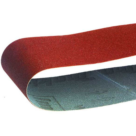 Makita – Bande abrasive pour ponceuse 76 x 457 mm grain 120 – Lot de 5 bandes pour bois et métal – P37138