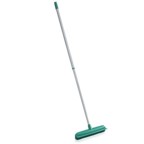 Leifheit – Balai en caoutchouc Supra 34 cm – Longueur réglable 80-140 cm – Pour nettoyage efficace de peluches et cheveux – 56415 (1/6)