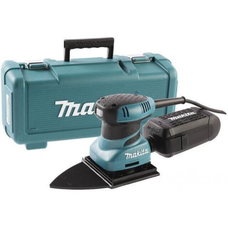 Makita – Ponceuse triangulaire 200W – Base 112 x 190mm – Vitesse 14 000 orb/min – Pour ponçage bois, plastique et métal – Coffret avec accessoires - BO4565K
