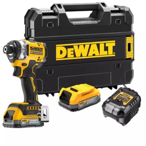 Dewalt – Visseuse à chocs 18V DCF860E2TQW – Couple 282Nm – 2 batteries 1,7Ah PowerStack – Moteur Brushless pour espaces confinés – Coffret TSTAK