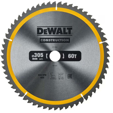 Lame de scie circulaire Dewalt DT1960-QZ 305x30mm 60T Bois
