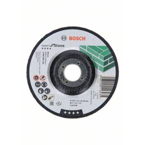 Disque à tronçonner à moyeu déporté Expert for Stone (pierre) 125x2.5 mm - 2608600222 - Bosch