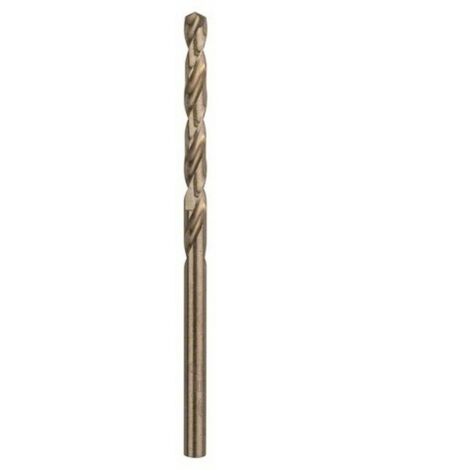 Bosch – Foret hélicoïdal à métaux 4 mm – Acier rapide HSS-Co avec 5 % de cobalt – Longueur 75 mm – Lot de 5 unités – Pour acier inoxydable et fonte (1/7)