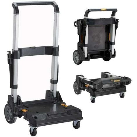 Severin – Chariot pliable 100 kg – Aluminium léger – Poignée télescopique ergonomique – Roues pivotantes 360° – Compatible système TSTAK