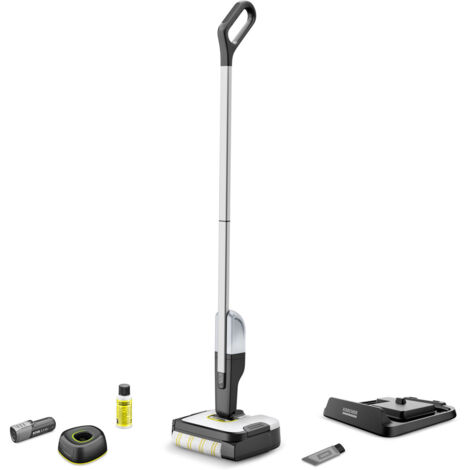 Karcher Nettoyeur de sols électrique 2 en 1 FC 2-4 sans fil avec filtration optimisée poils et cheveux, aspire, lave, sèche en 1 passage