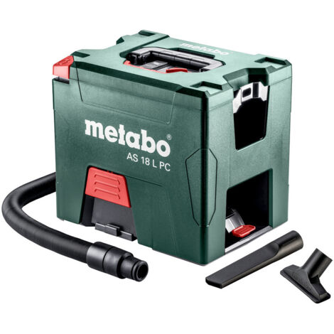 Metabo – Aspirateur professionnel 18V sans fil – Débit d'air 2100 l/min – Dépression 120 hPa – Volume réservoir 7,5 l – 602021850 - AS 18 L PC (1/10)