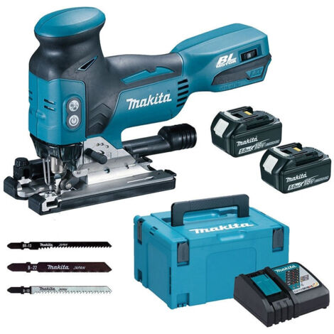 Makita – Scie sauteuse sans fil 18V LXT avec 2 batteries 5.0Ah – Moteur sans charbon – 6 vitesses – Coffret MAK-PAC