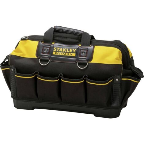 Stanley Fatmax – Sac à outils nylon 600D 49x26x10 cm – Capacité 26,5 L – Charge max 20 kg – Poignée ergonomique et renforts en cuir