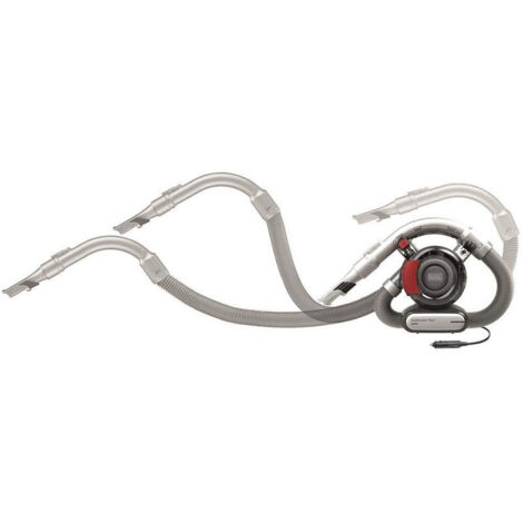Black & Decker – Aspirateur à main 12V PD1200AVXJ – Puissance d'aspiration 12,5 Air Watts – Action cyclonique pour nettoyage efficace – Flexible 1,2 m