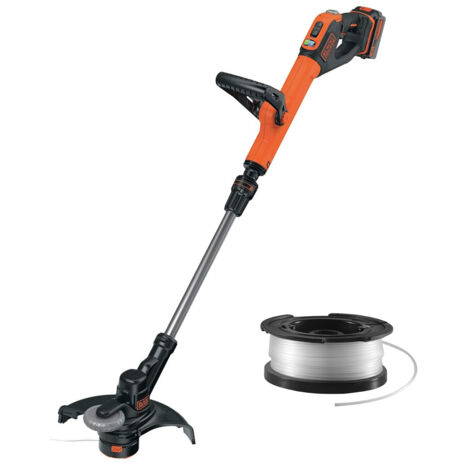 Black&Decker – Coupe-bordure sans fil 28cm avec 1 batterie 18V 4.0Ah et chargeur – Mode Eco-Turbo – Tête pivotante 180° pour bords nets - STC1840EPC-QW