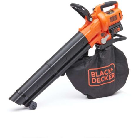 Black&Decker – Aspirateur-souffleur 36V sans fil – 1 batterie 2,5Ah – Vitesse jusqu'à 270 km/h – Volume d'aspiration 8,8 m³/min – Réduction 10:1 - BCBLV3625L1-QW