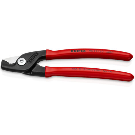 KNIPEX 95 11 160 StepCut® Coupe-câbles gainées en plastique brunie 160 mm