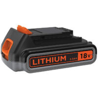 Batterie lithium-ion 18V 2,5Ah – Compatible outils électroportatifs Black & Decker – Charge rapide – Autonomie prolongée