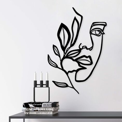 Accessoire mural decoratif en metal visage de femme derriere la branche 88651546 88651546 88651546 88651546 (1/5)