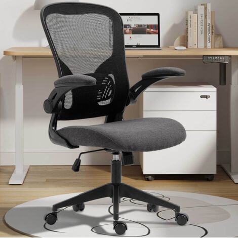 Chaise de bureau Marcos réglable maille noir/gris (1/5)