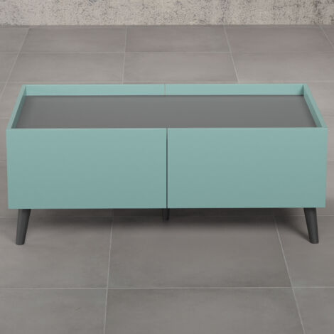 Melton table basse bleu, gris. (1/5)