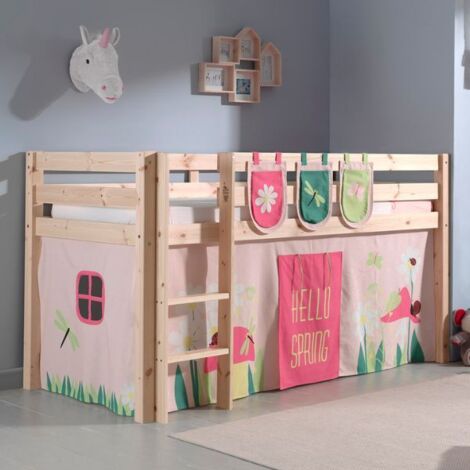Lit mi-hauteur Charlotte avec tente et sacs de rangement Spring - (1/5)