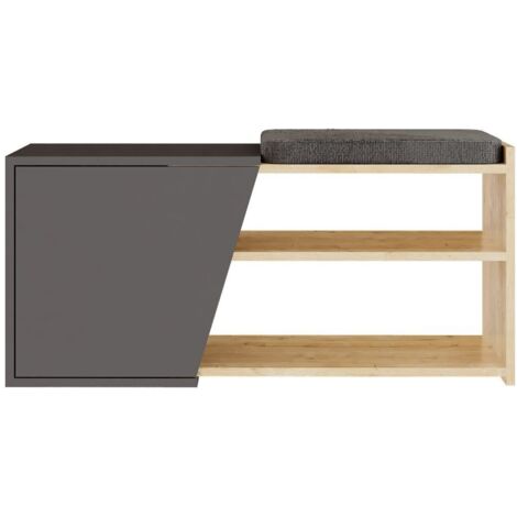 CALICOSY - Banc à chaussures 1 porte L104 cm - Fiona (1/5)