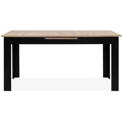 Calicosy – Table à manger extensible 160-200 cm – Design moderne décor chêne noir – Accueille 8 à 10 personnes – Montage facile en kit - L160-200 (1/5)