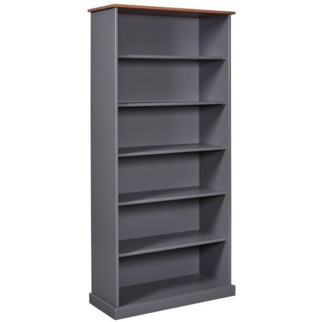 Bibliothèque 6 niveaux en pin gris - TERA (1/5)