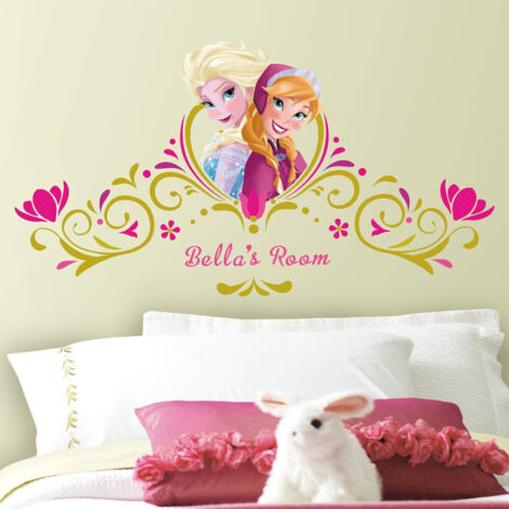 Stickers géant tete de lit personnalisable La Reine des Neiges Disney (1/3)