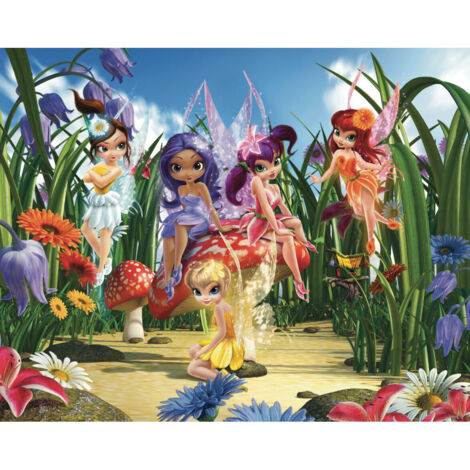 Papier peint enfant Fées magiques 305X244 CM Walltastic
