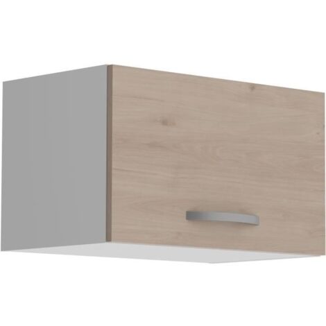 OSLO Meuble haut 1 porte - Décor Chene Jackson - L 60 x P 36 x H 35 cm (1/5)