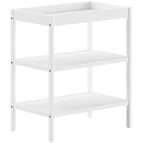 Table à langer 79,4x49,8x95 cm en hêtre blanc - KALSTA (1/3)