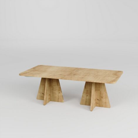 Table basse moderne Ralio L120cm Chêne clair (1/5)