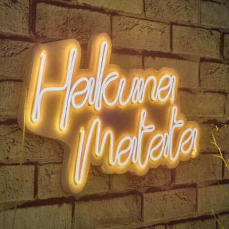 Eclairage led decoratif en plastique hakuna matata - jaune 79762841 79762841 79762841 79762841
