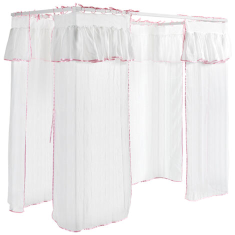 Voile blanc pour lit à baldaquin Cœur (1/2)