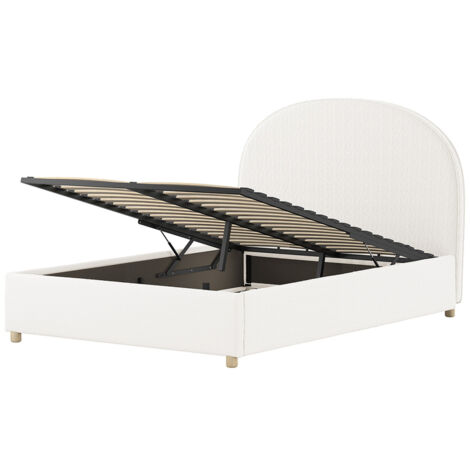 Lit coffre 140x200 sommier inclus Vipack Moon Blanc (1/5)