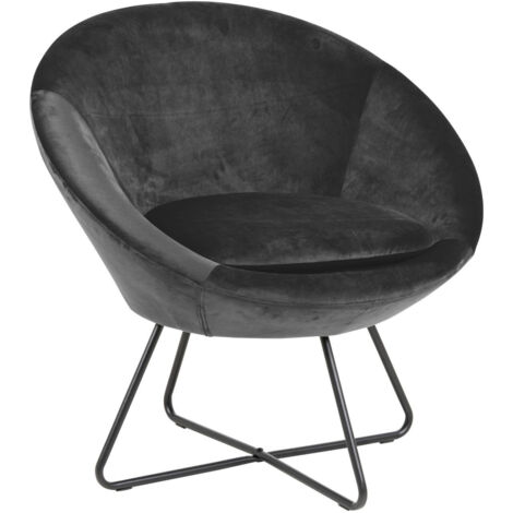 Fauteuil Cezar - gris foncé/noir (1/4)