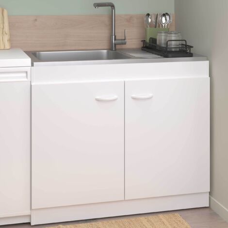 Armoire basse pour évier avec 2 portes (100 cm). (1/5)