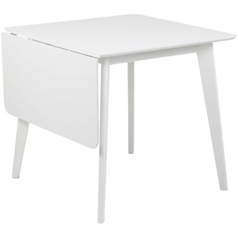 Table à manger extensible 80-120 cm décor blanc - SELDA (1/3)