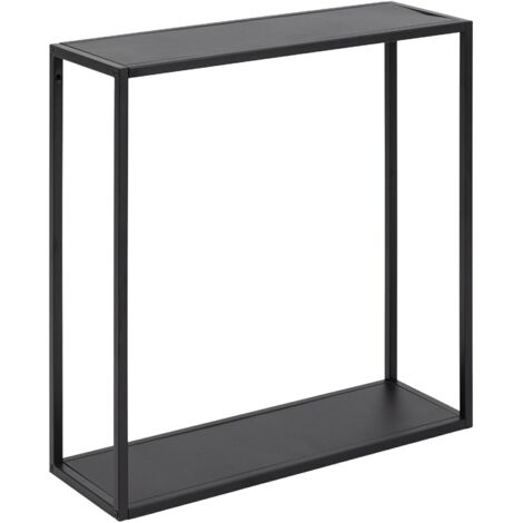 Étagère suspendue Geelong, carrée, noire, grande (1/5)