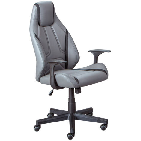 Chaise de bureau - Lysander - 66 x 68 cm - Gris - Livraison gratuite (1/5)