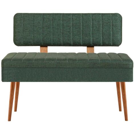 Cotecosy – Banquette en aggloméré Vina – Longueur 110 cm – Hauteur 82 cm – Profondeur 40 cm – Finition en pin pour décoration moderne